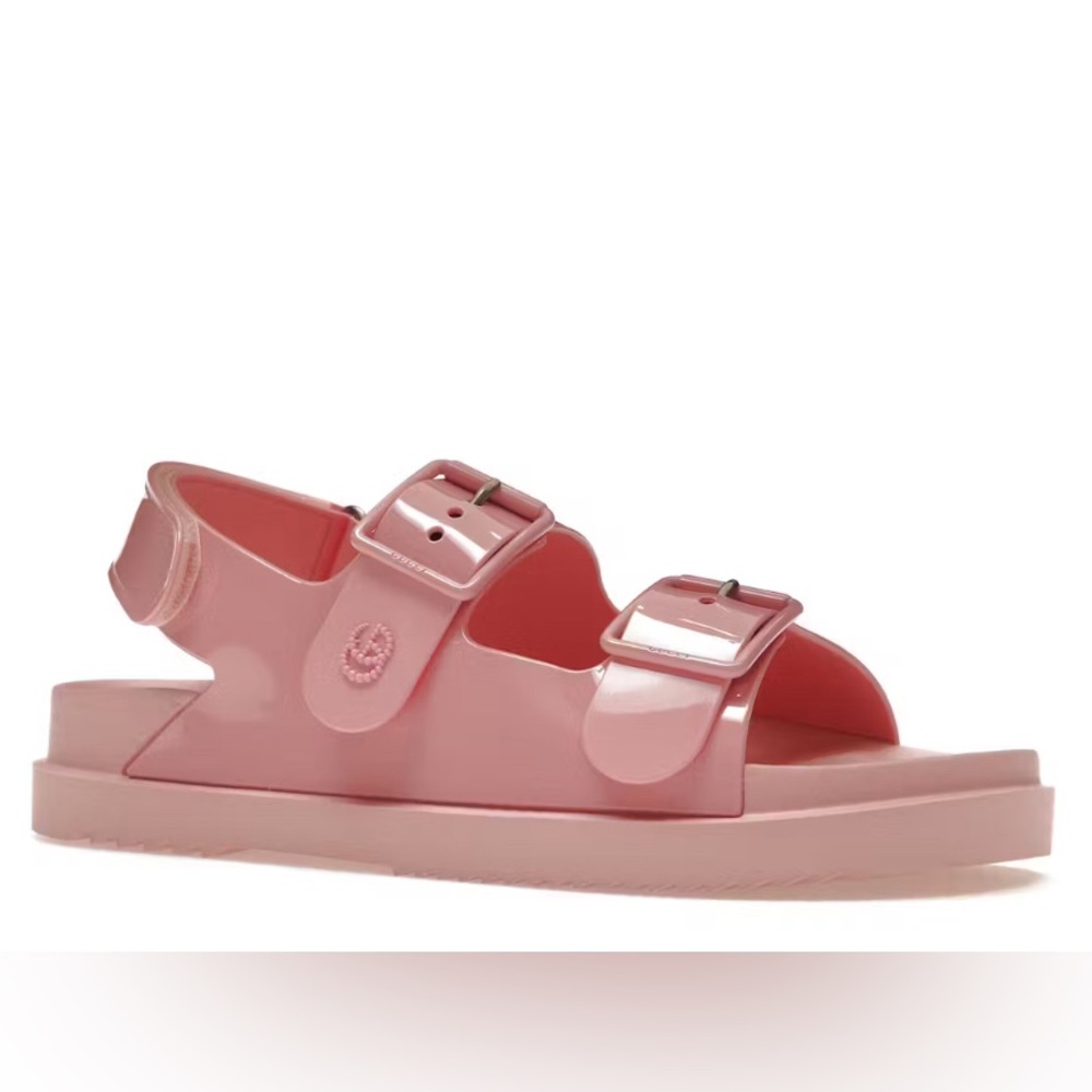 Gucci Mini Double G Sandal Pastel Pink Rubber